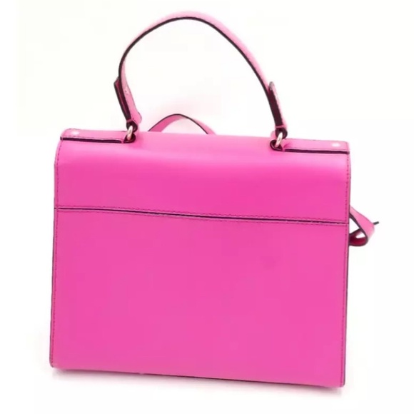 Kate Spade Doris Fuchsia Pink Satchel/Crossbody With Latch Closure Detail - Picture 4 of 11